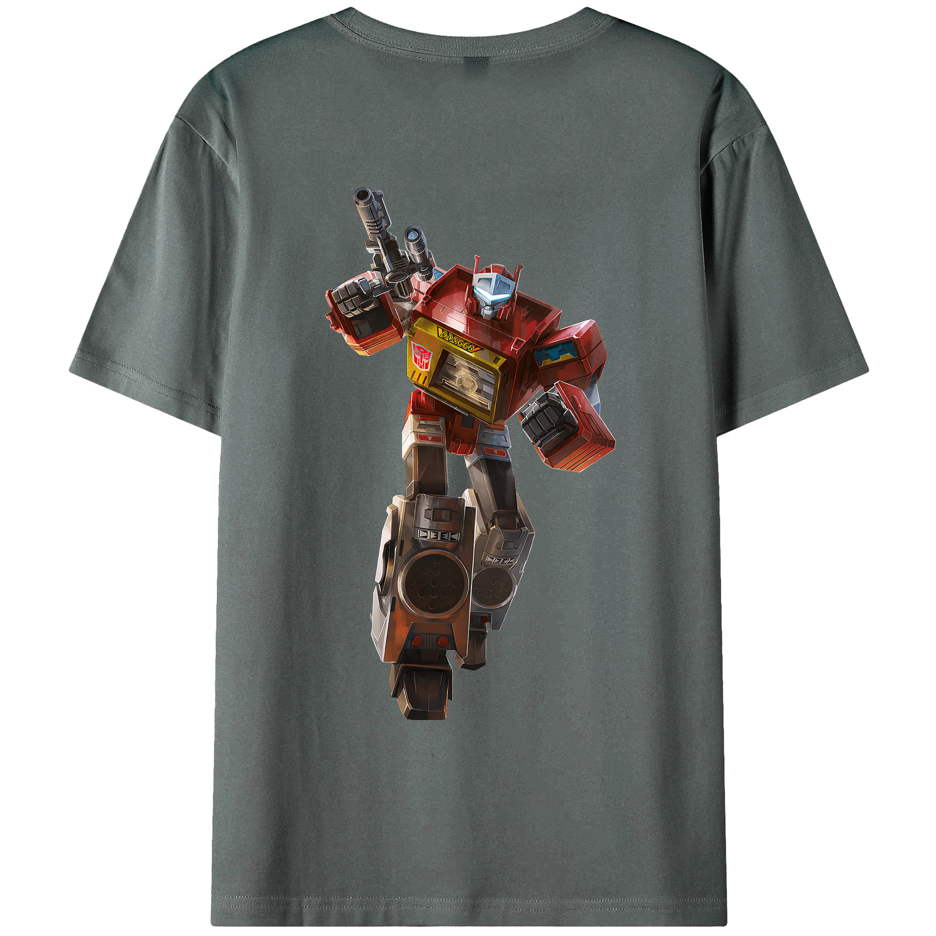 （画像用） Transformers トランスフォーマー 綿100％ メンズ半袖Tシャツ（バックプリント） 通気性